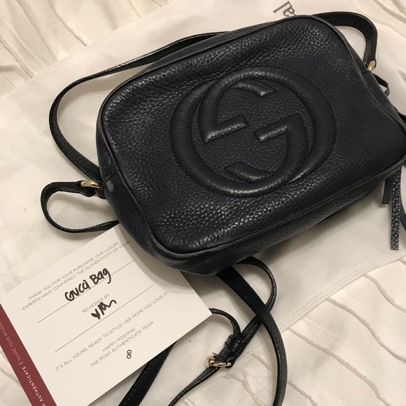 navy gucci soho disco bag